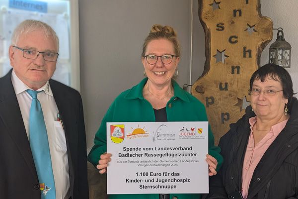 Spendenübergabe Geflügelzüchterverein